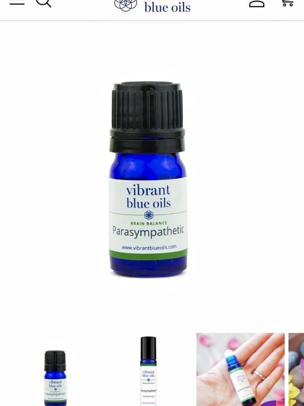 Vibrant Blue Oils Parasympathetic Essential Oil Blend Blue & Black 5ml NWT
